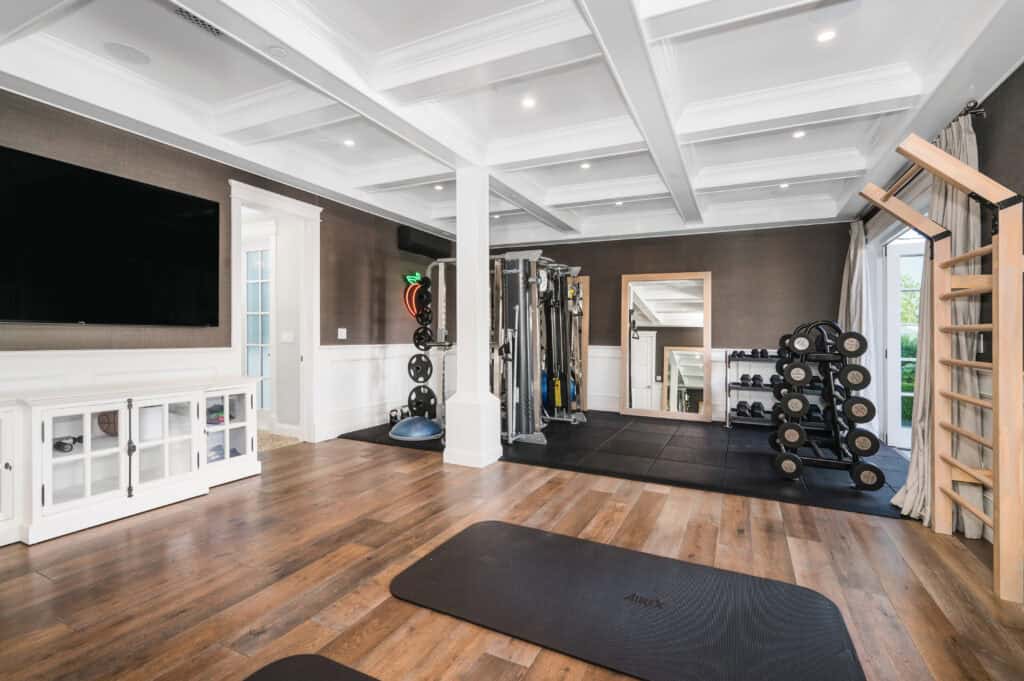 Newly built home gym in Encino, California